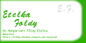 etelka foldy business card